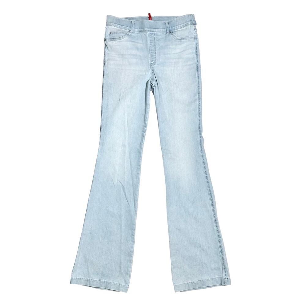 Spanx | Women | Light Wash Flare Leg High Rise Denim Stretch Pants | XL Tall - Picture 2 of 14